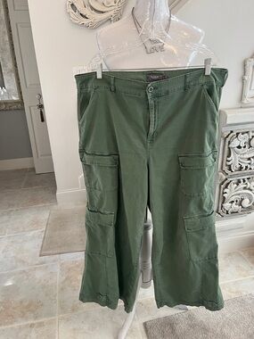 Torrid Olive Green Cargo Wide-Leg Pants